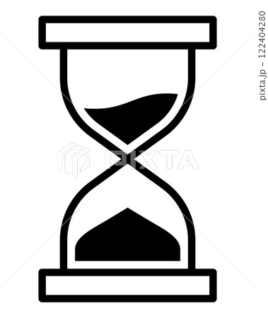 時間の経過を表す砂時計のアイコン 122404280