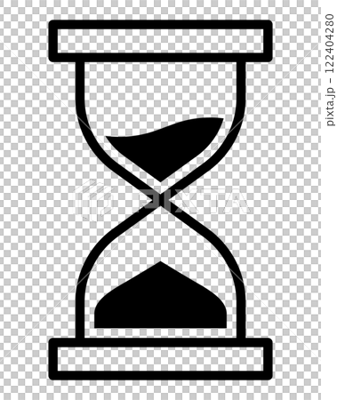 時間の経過を表す砂時計のアイコン 122404280