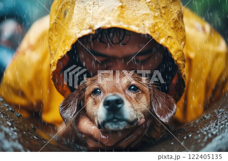 Man of Asian descent saves dog from storm drain during heavy rain in dramatic rescue Man of Asian descent saves dog from storm drain during heavy rain in dramatic rescue 122405135