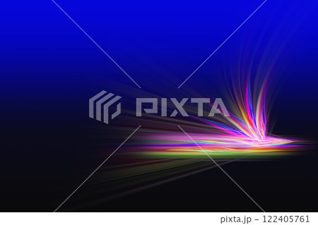 カラフルな光の背景 122405761