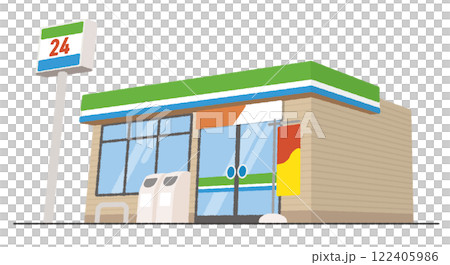 Illustration of convenience store B 122405986