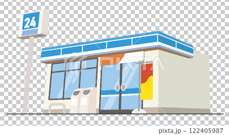 Illustration of convenience store C Illustration of convenience store C 122405987