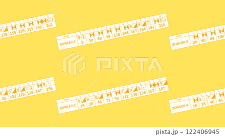 ボウリングスコア背景（シンプル・イエロー） 122406945