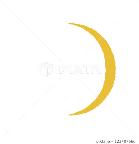 アナログ手描き風の月 アナログ手描き風の月 122407666