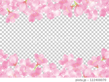 Cherry blossom frame drawn in watercolor Cherry blossom frame drawn in watercolor 122408070