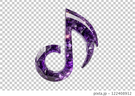 PNG Music symbol gemstone crystal amethyst 122408912