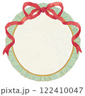 赤リボンのフレーム枠 122410047