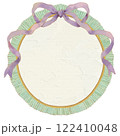 紫リボンのフレーム枠 122410048