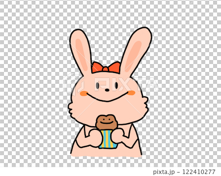 Bunny and cupcake 122410277