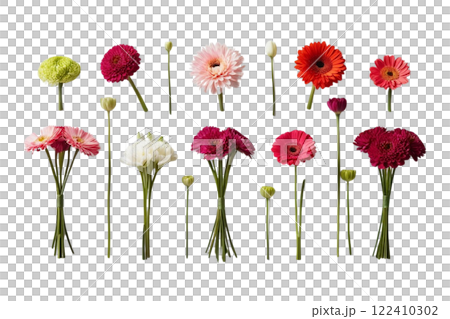 Floral bouquet on transparency background PNG  Floral bouquet on transparency background PNG  122410302