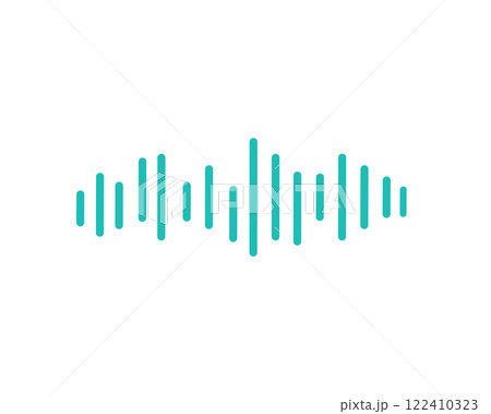 緑色の音声波形のシンプルなイラスト 緑色の音声波形のシンプルなイラスト 122410323