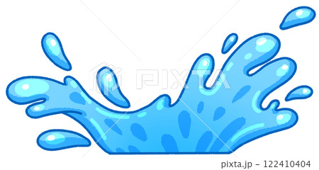Cute Pygmy Hippo cartoon digital painting 122410404