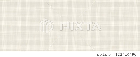 Beige linen seamless texture. Light neutral canvas repeating background. Weave sackcloth fabric material wallpaper. Rough hessian textile. Rustic woven burlap surface. Vector organic cotton backdrop 122410496