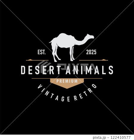 caravan design camel logo silhouette desert animal simple minimalist template icon symbol caravan design camel logo silhouette desert animal simple minimalist template icon symbol 122410577