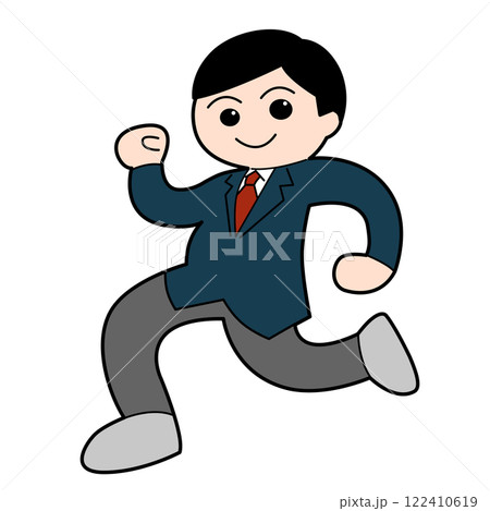 ブレザーでネクタイの制服を着た元気な男子学生 122410619