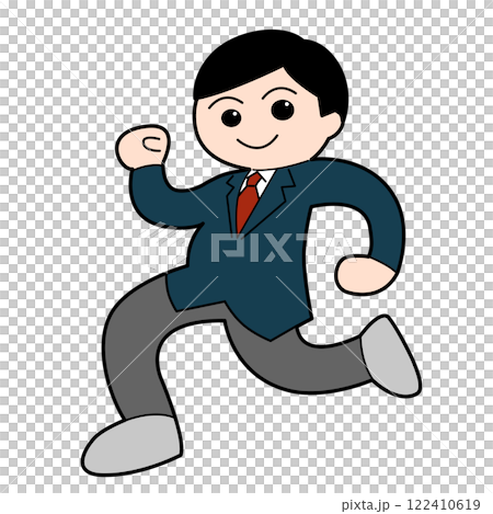 ブレザーでネクタイの制服を着た元気な男子学生 122410619