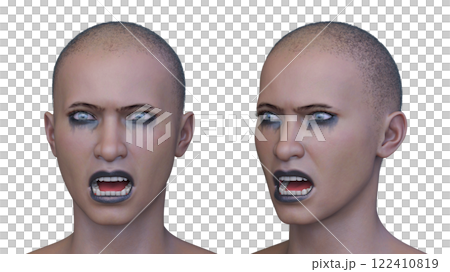 男性の顔アップ 122410819