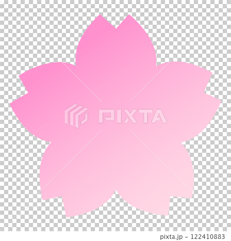 Simple spring color gradient frame background of cherry blossoms Vector illustration 122410883