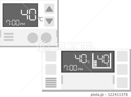 給湯器のキッチンとお風呂のリモコン素材セット 給湯器のキッチンとお風呂のリモコン素材セット 122411378