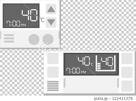 給湯器のキッチンとお風呂のリモコン素材セット 給湯器のキッチンとお風呂のリモコン素材セット 122411378