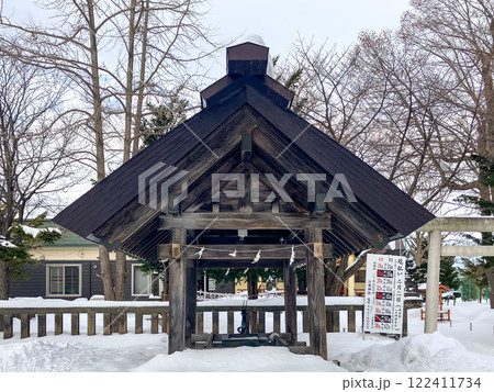 江南神社 手水舎 札幌市北区 雪 122411734