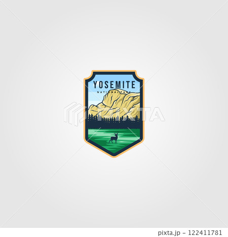 yosemite national park logo outdoor vector illustration design 122411781