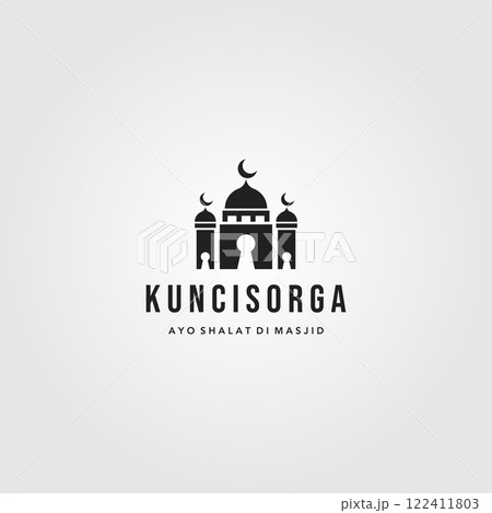 mosque logo key gates symbol vector illustration design mosque logo key gates symbol vector illustration design 122411803