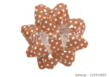 brown ribbon on isolated on transparent background. 122412003