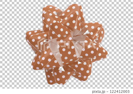 brown ribbon on isolated on transparent background. 122412003