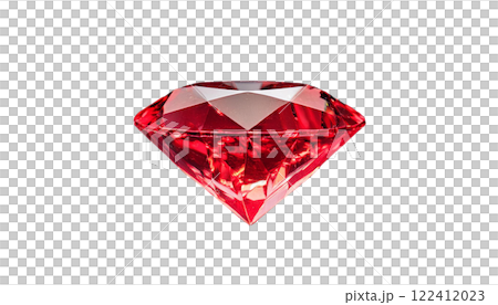 Ruby gemstone on transparent background, brilliant red diamond Ruby gemstone on transparent background, brilliant red diamond 122412023