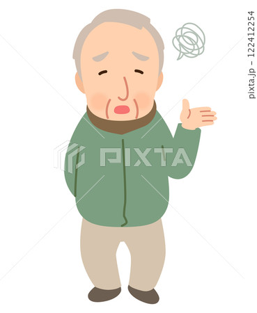 高齢男性 表情ポーズ シニア 高齢者 後期高齢者 高齢男性 表情ポーズ シニア 高齢者 後期高齢者 122412254