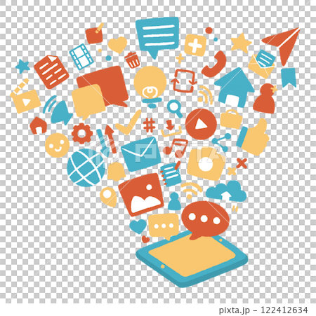 Social media image illustration 122412634