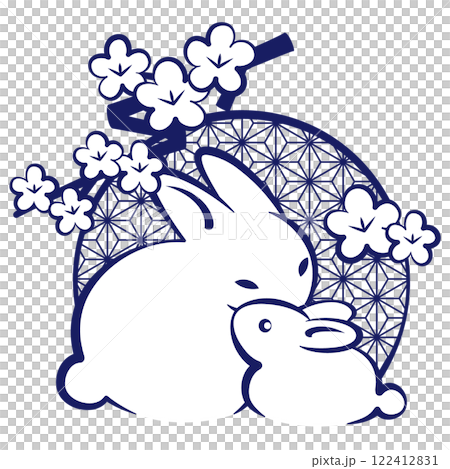 Parent-child rabbits 122412831