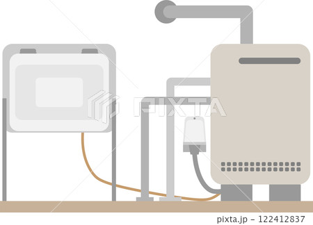 シンプルな石油給湯器のイメージ素材 シンプルな石油給湯器のイメージ素材 122412837