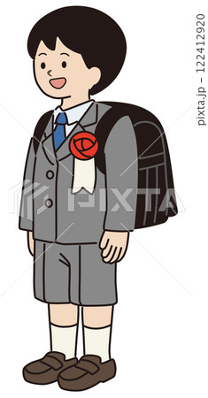 新一年生の男子のベクターイラスト 新一年生の男子のベクターイラスト 122412920