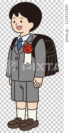 新一年生の男子のベクターイラスト 新一年生の男子のベクターイラスト 122412920