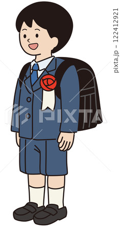 新一年生の男子のベクターイラスト 122412921