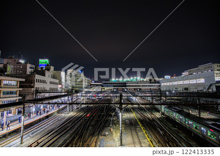 大栄橋から望む夜の大宮駅 122413335