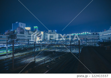 大栄橋から望む夜の大宮駅 122413337