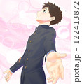 横顔の学生_①A案_キャラ男子_EFF背景_桜なし 122413872
