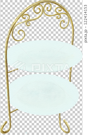 アフタヌーンティーに使われるケーキスタンドのイラスト素材 アフタヌーンティーに使われるケーキスタンドのイラスト素材 122414153