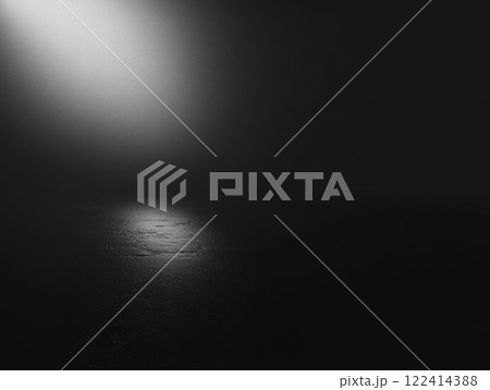 Single Light Beam in a Dark Room Single Light Beam in a Dark Room 122414388