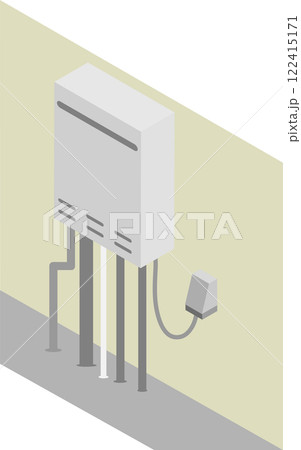 アイソメトリックな給湯器のイメージ素材 アイソメトリックな給湯器のイメージ素材 122415171