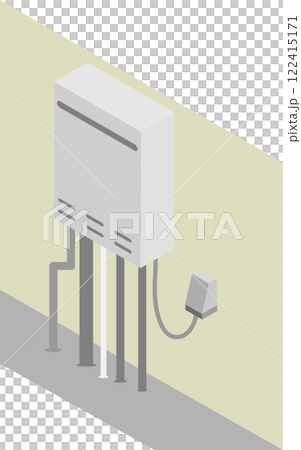 アイソメトリックな給湯器のイメージ素材 アイソメトリックな給湯器のイメージ素材 122415171