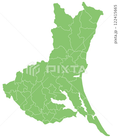 分割できる茨城県地図 122415665