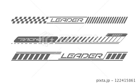 Races. Car sticker template. The design of a team of racers or fans. The idea of printing on clothes and souvenirs and creative ideas Races. Car sticker template. The design of a team of racers or fans. The idea of printing on clothes and souvenirs and creative ideas 122415861