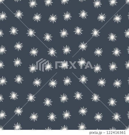 Abstract stars, dark blue background, seamless pattern, illustration, vector 122416361