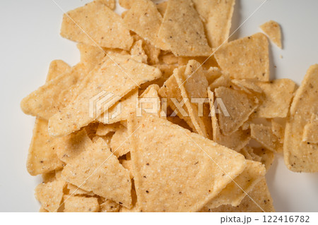 Tortilla cheese chips isolated 122416782