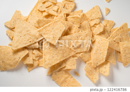 Tortilla cheese chips isolated 122416786