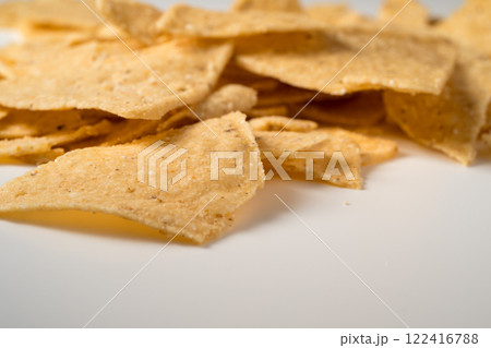 Tortilla cheese chips isolated 122416788